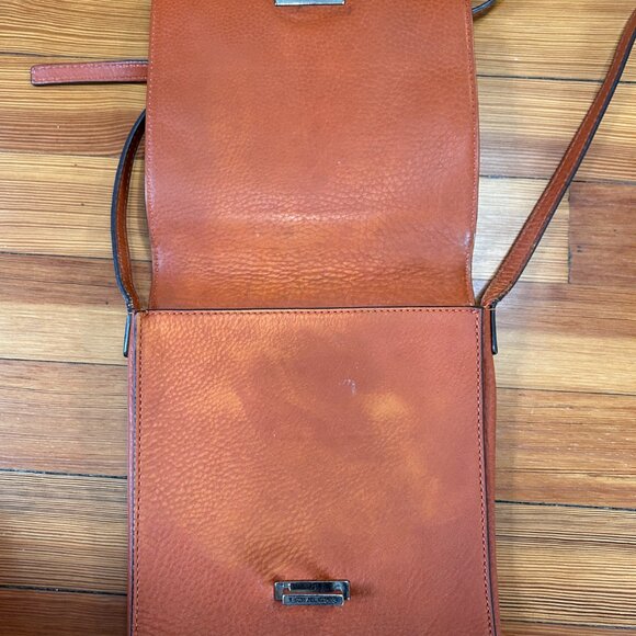 Michael Kors Burnt Orange Pebbled Leather Crossbody Bag - Picture 4 of 7